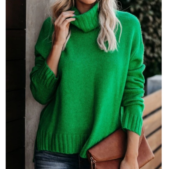 KENDRA Knit Turtleneck Sweater - Picture 1 of 8